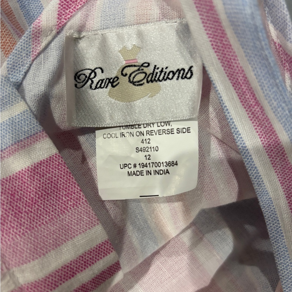 Rare Editions Pastel Striped Jumpsuit - Picture 6 of 6